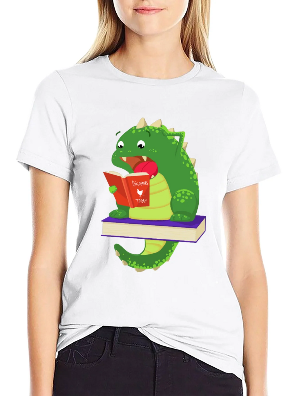 Dinosaur Reading Book T-Shirt product image 8