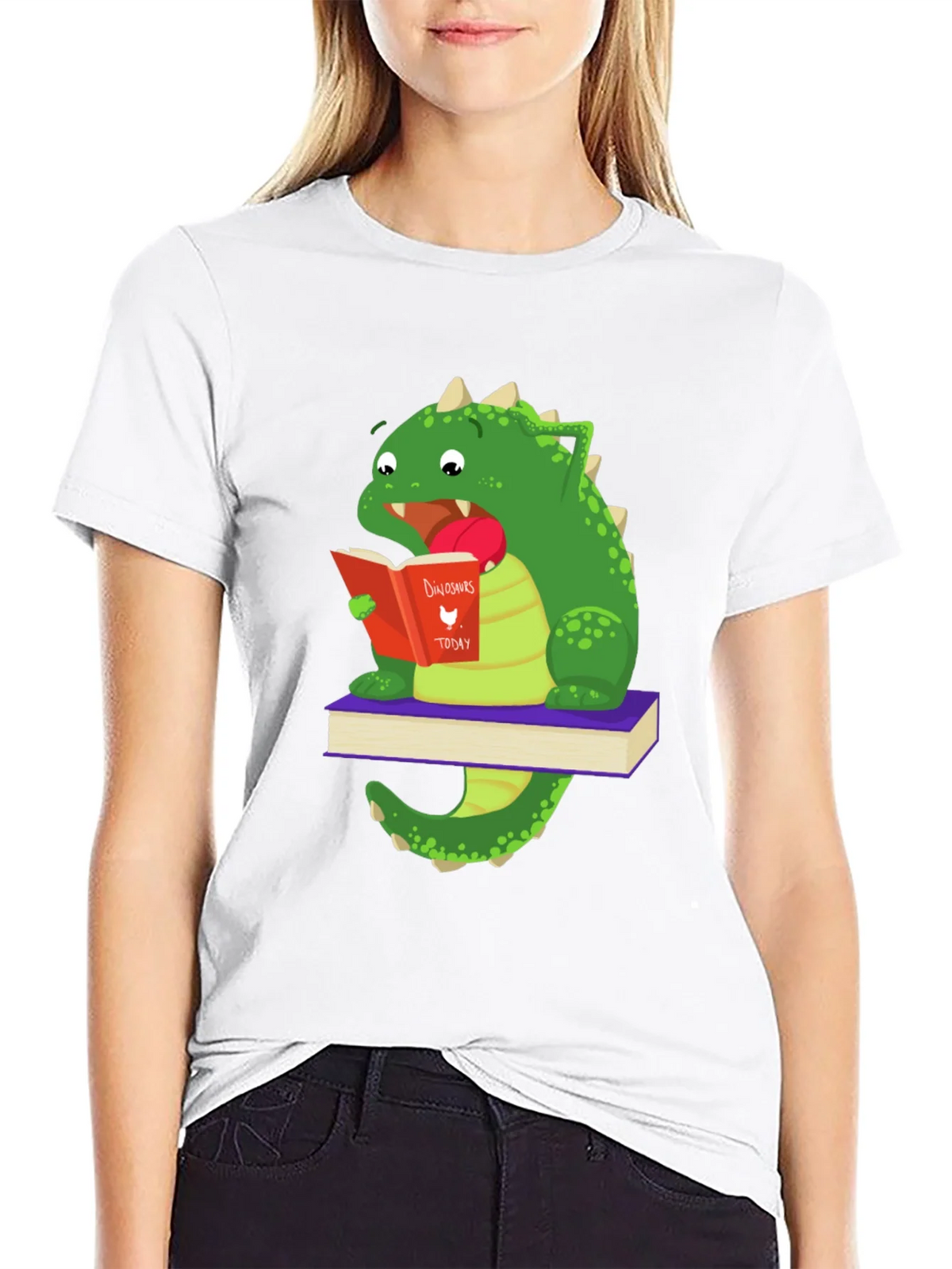 Dinosaur Reading Book T-Shirt product image 8