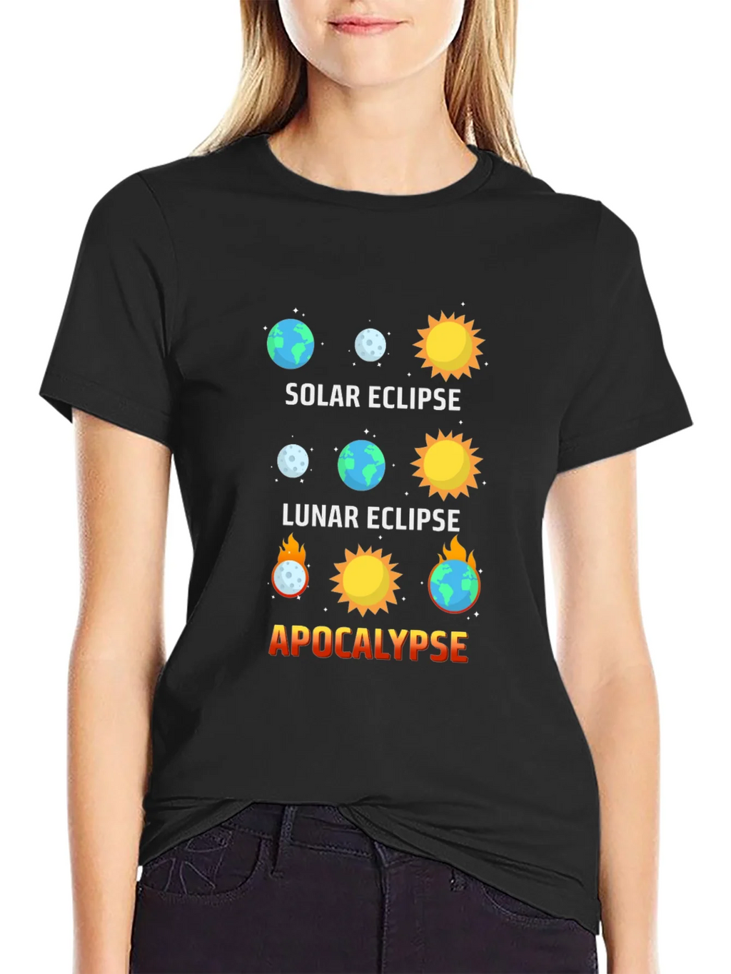 Solar Eclipse Graphic Tee - Apocalypse Humor product image 2
