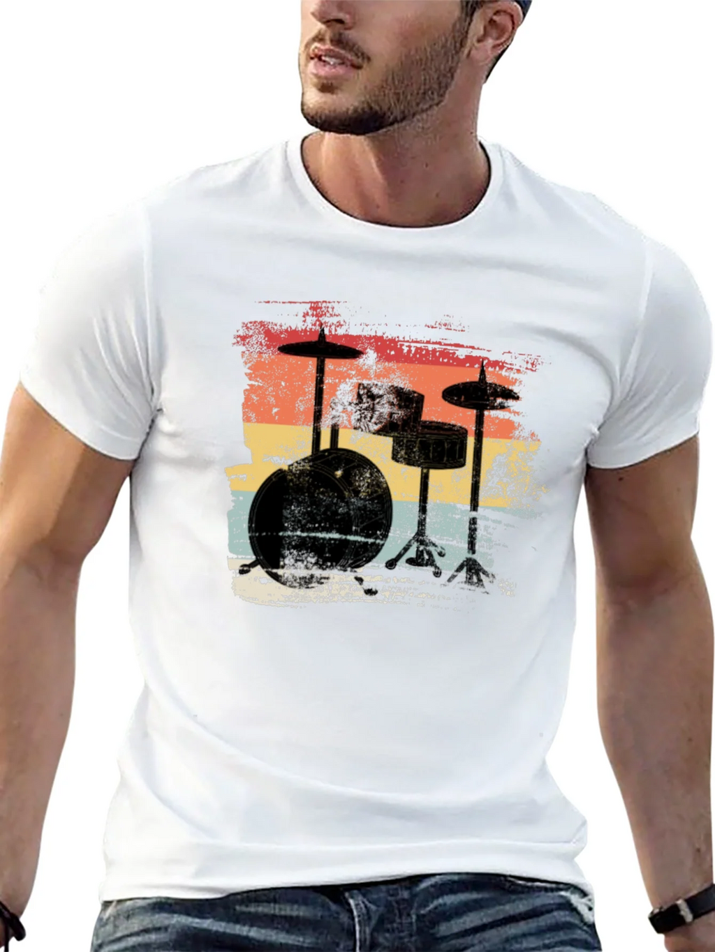 Retro Drum Set T-Shirt - Vintage Style Music Tee product image 12