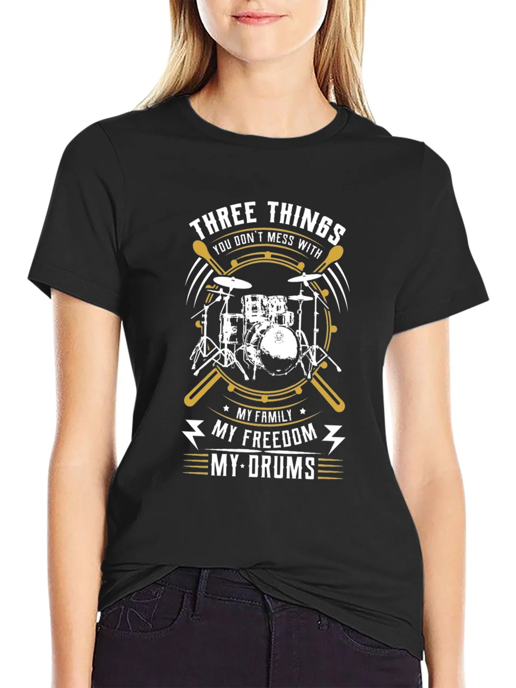 Drummer T-Shirt - Three Things You Dont Mess With product image 2