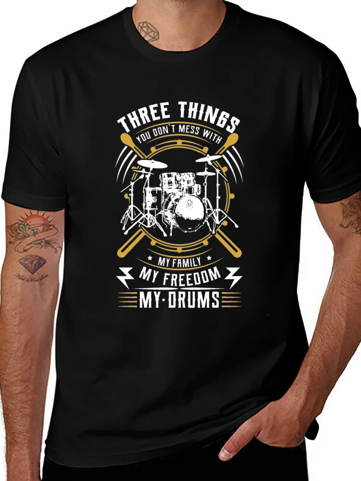 Drummer T-Shirt - Three Things You Dont Mess With product image 1