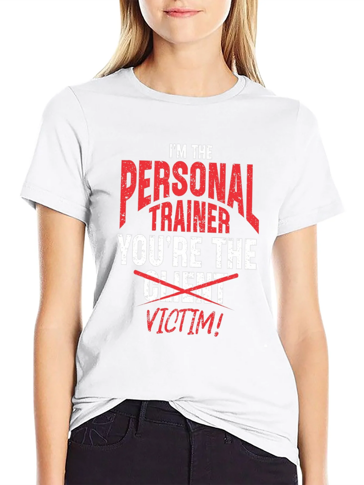 Personal Trainer Victim Funny T-Shirt product image 8