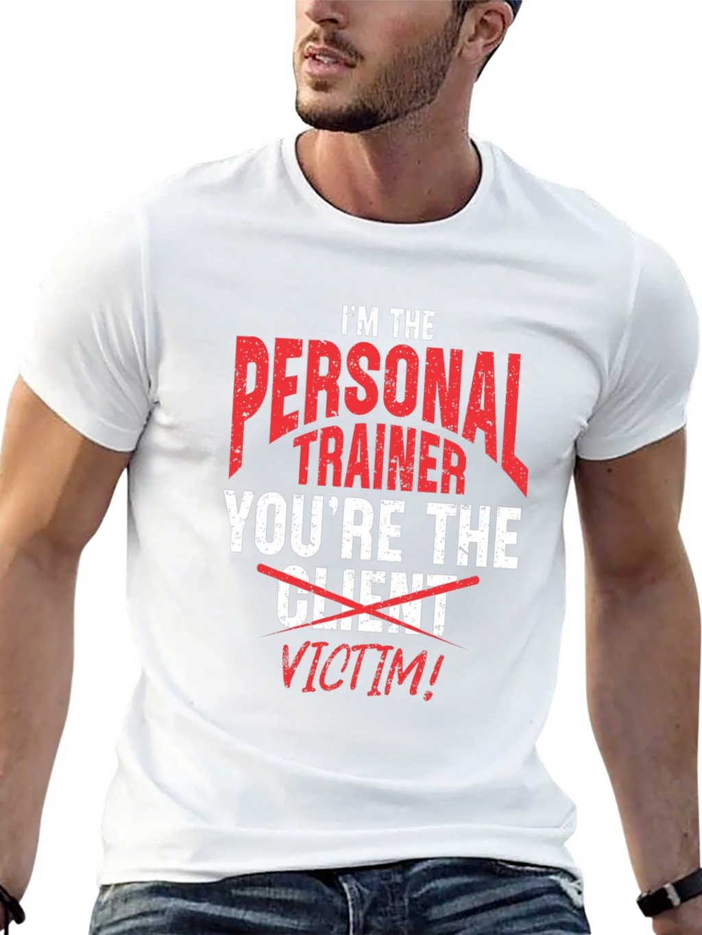 Personal Trainer Victim Funny T-Shirt product image 12