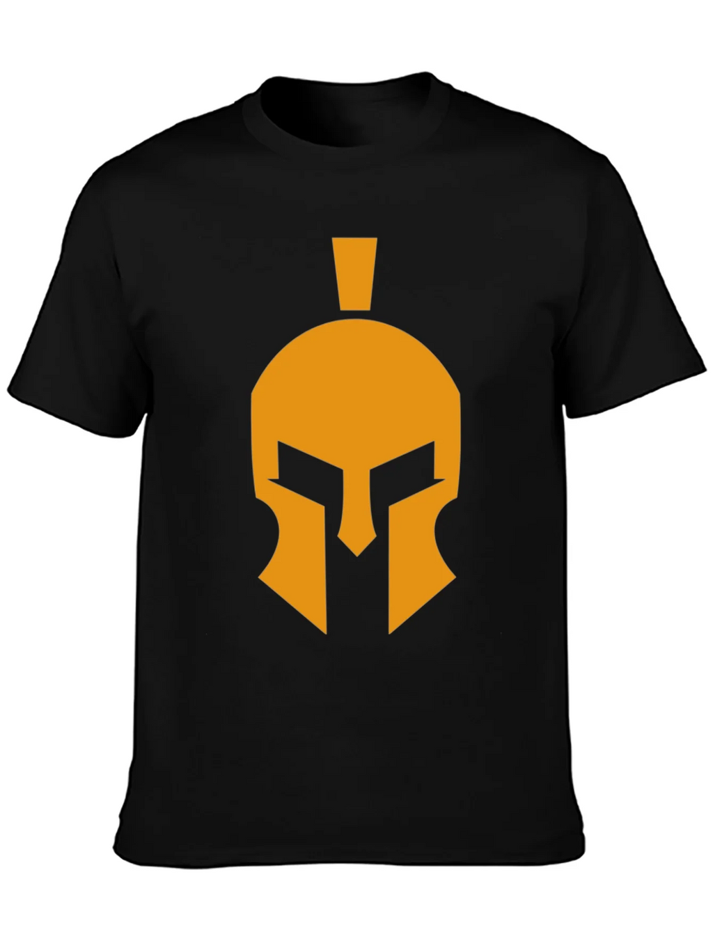 Spartan Helmet Graphic Tee - Black Cotton Casual T-Shirt product image 3