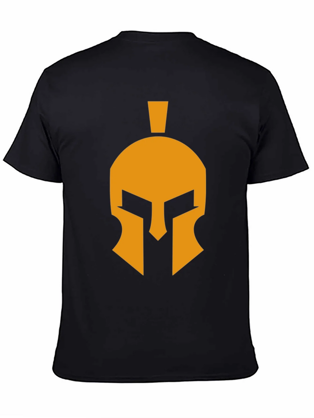 Spartan Helmet Graphic Tee - Black Cotton Casual T-Shirt product image 4