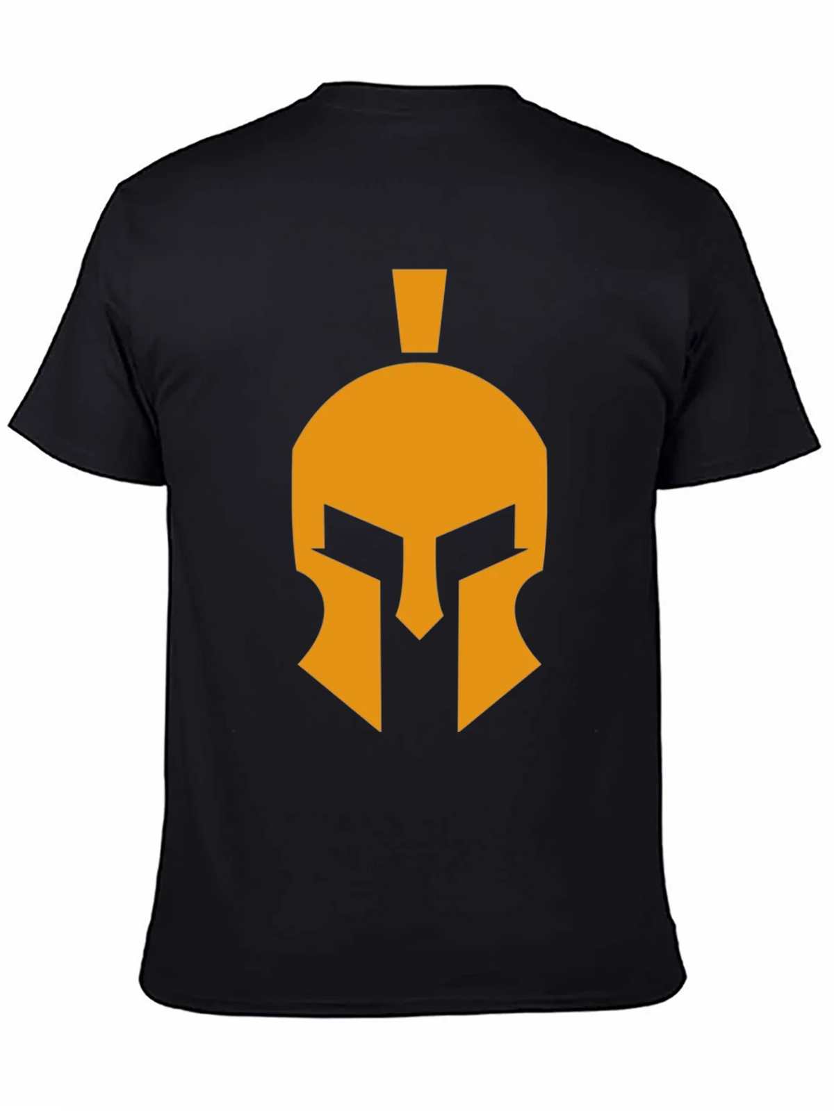 Spartan Helmet Graphic Tee - Black Cotton Casual T-Shirt product image 4