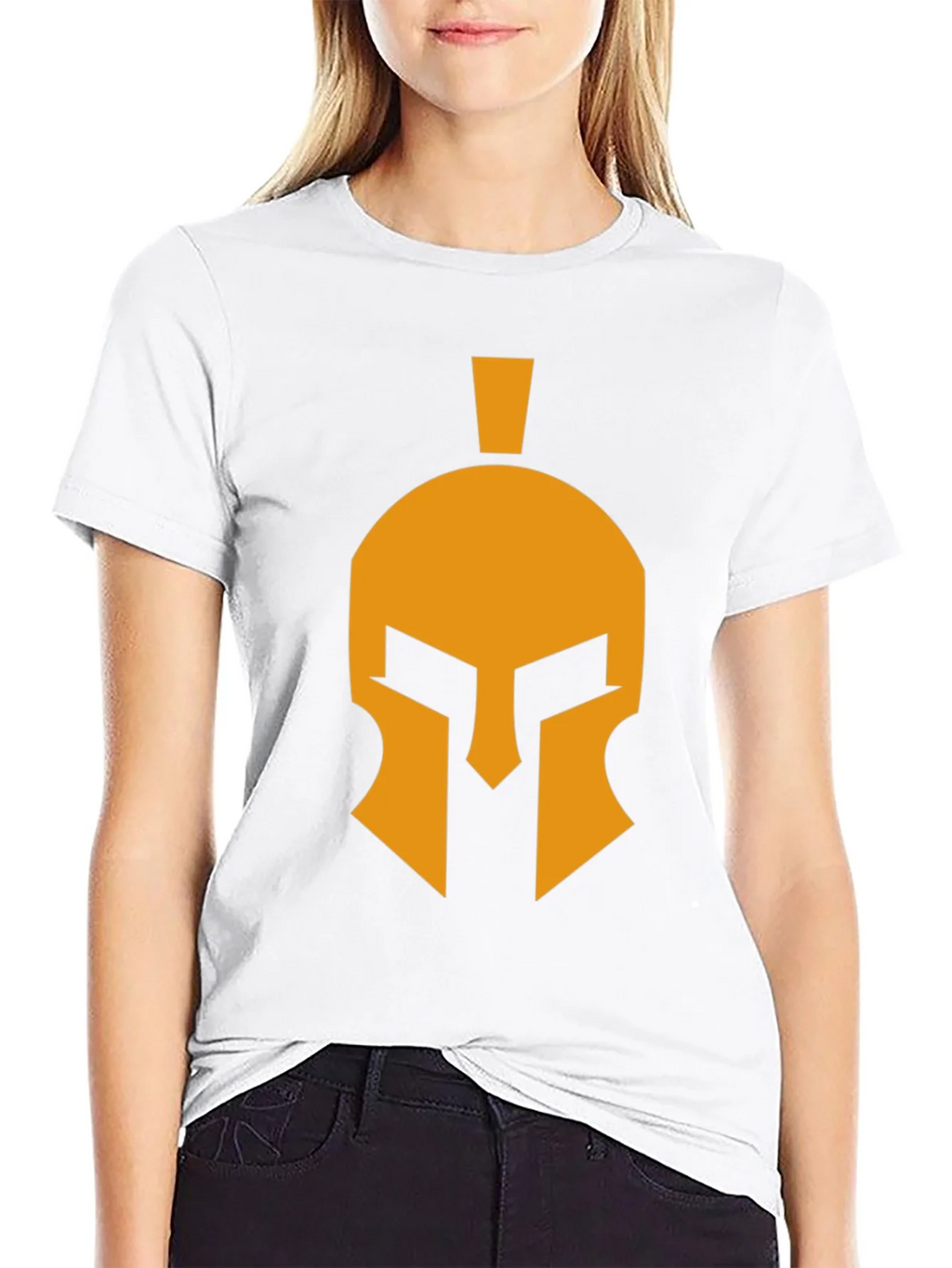 Spartan Helmet Graphic Tee - Black Cotton Casual T-Shirt product image 8