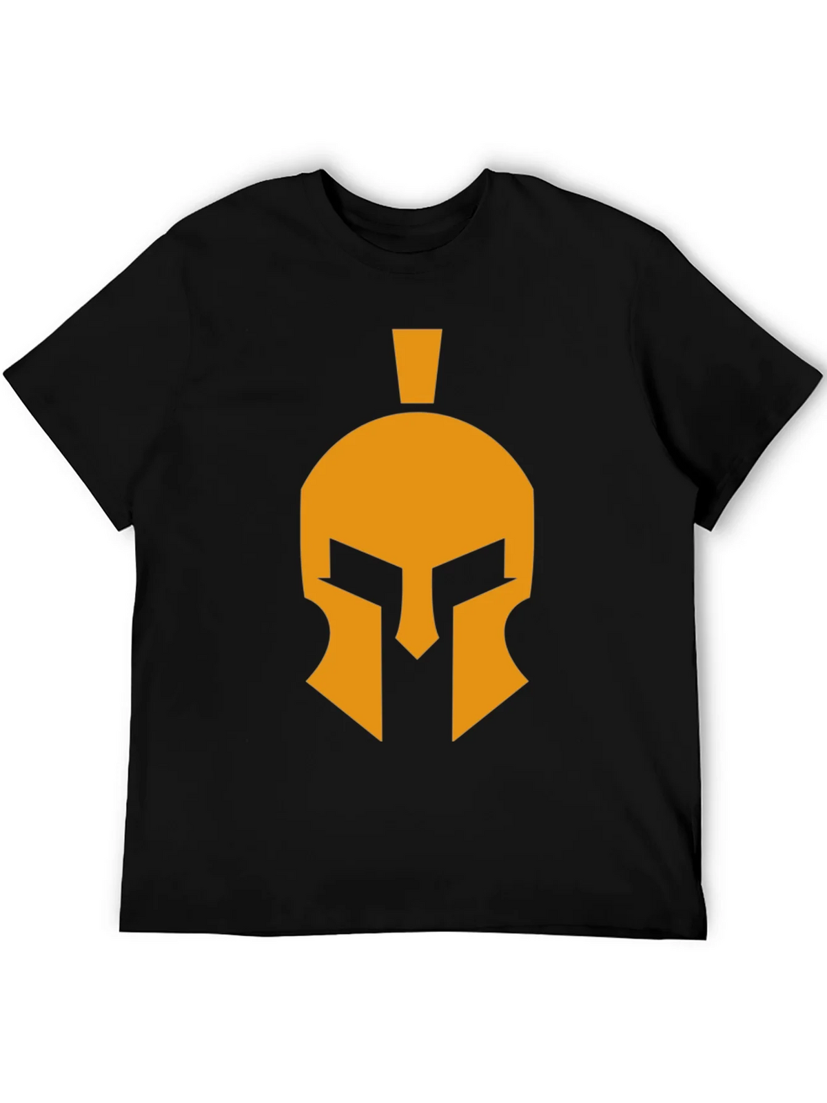 Spartan Helmet Graphic Tee - Black Cotton Casual T-Shirt product image 5