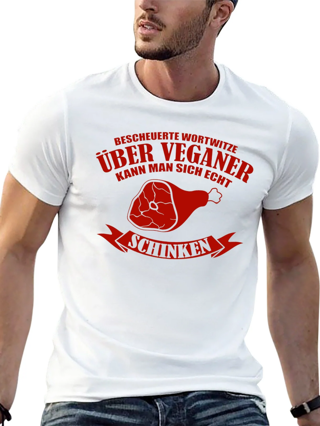 Vegan Humor T-Shirt - Schinken Design product image 12