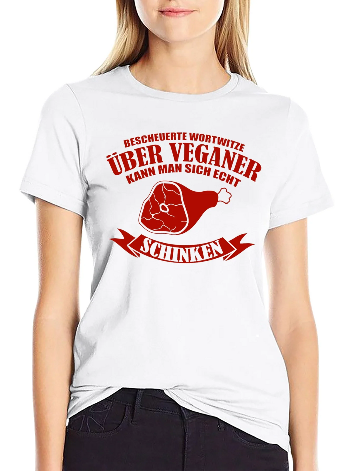 Vegan Humor T-Shirt - Schinken Design product image 8