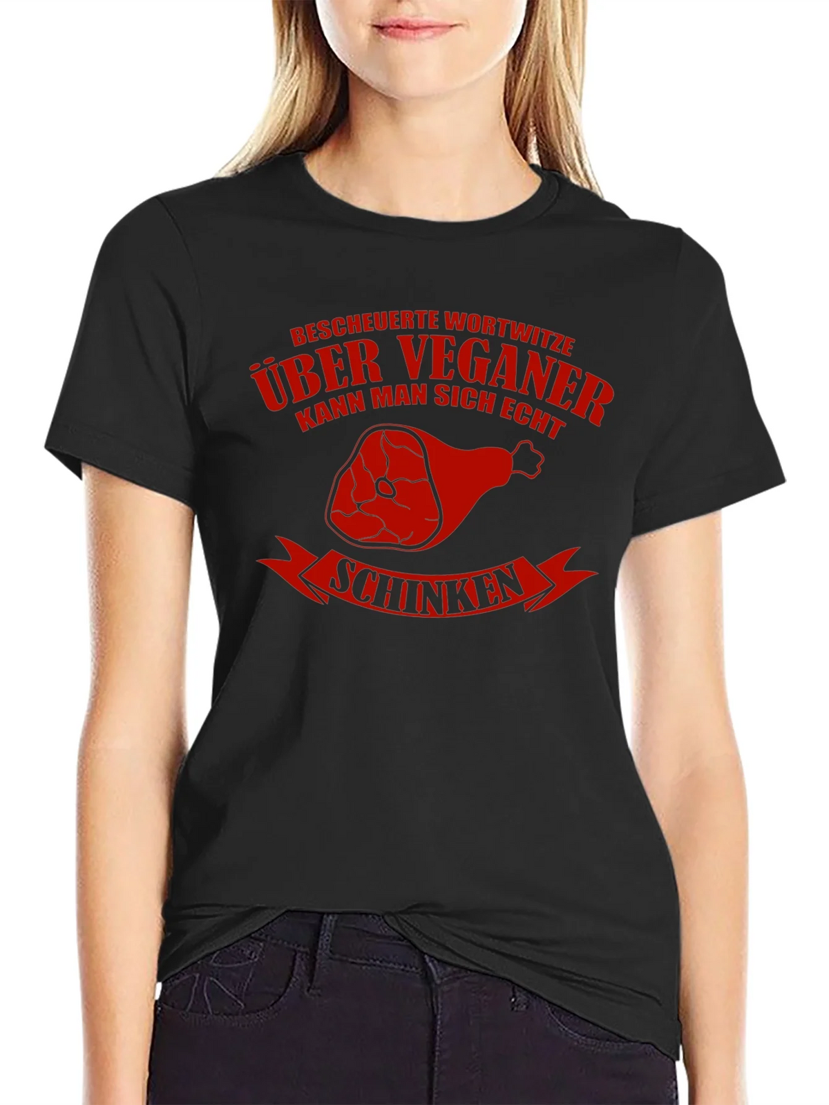 Vegan Humor T-Shirt - Schinken Design product image 2
