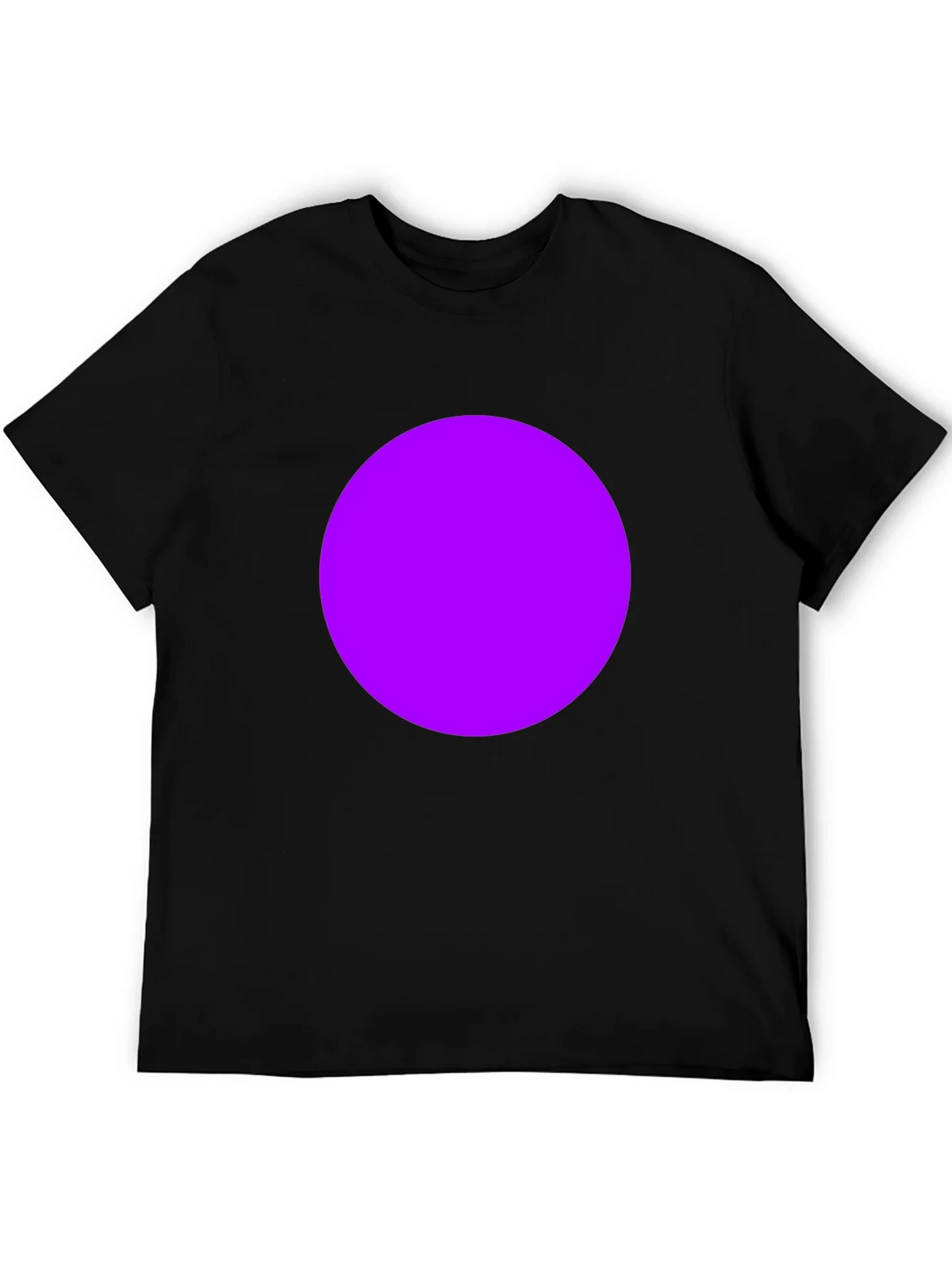 Mens Black T-Shirt with Bold Purple Circle Design product image 5