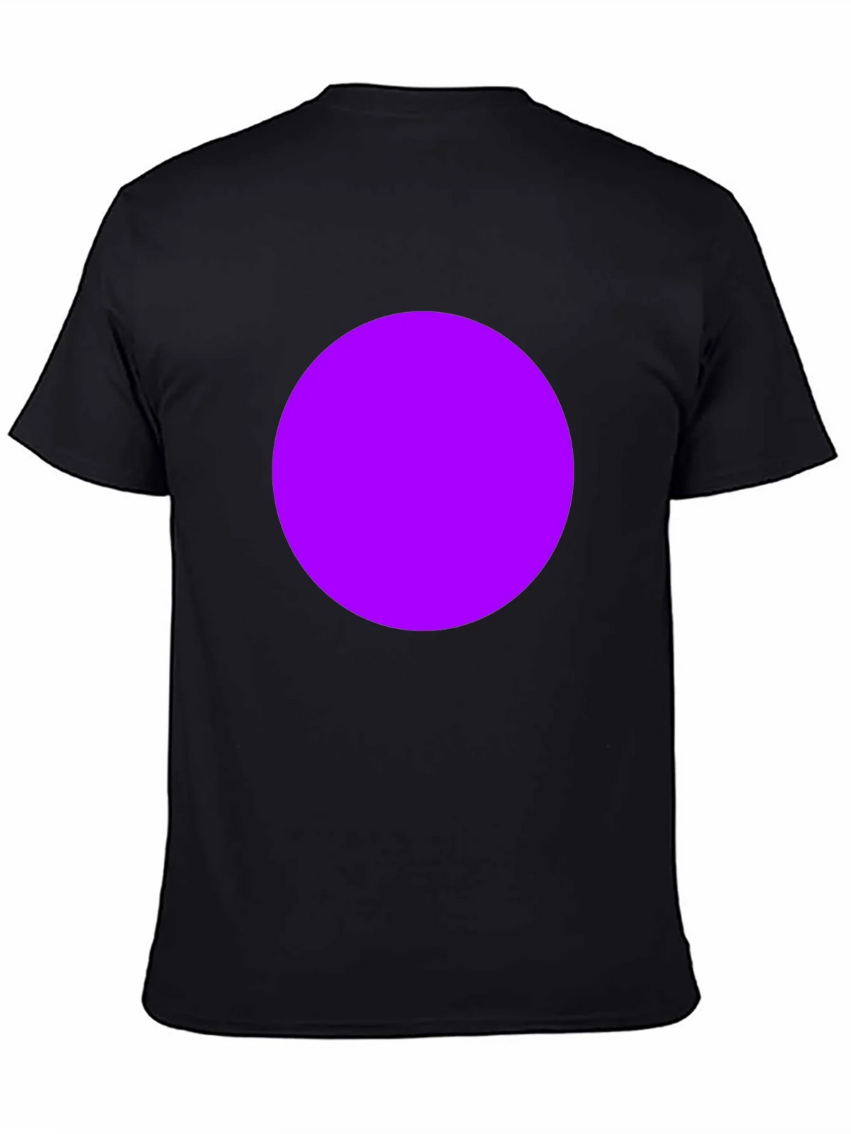 Mens Black T-Shirt with Bold Purple Circle Design product image 4