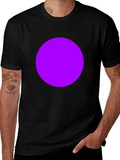 Mens Black T-Shirt with Bold Purple Circle Design product image 1