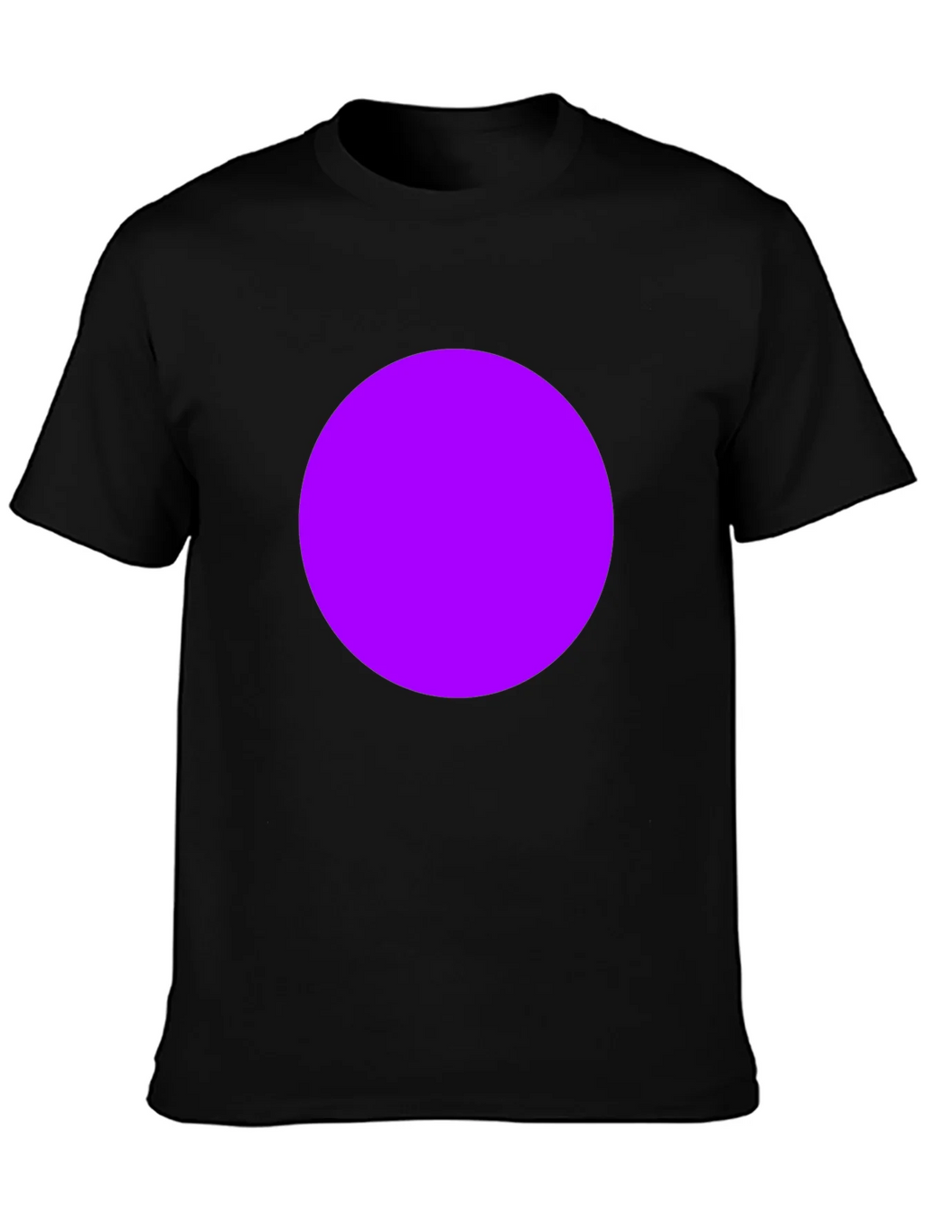 Mens Black T-Shirt with Bold Purple Circle Design product image 3