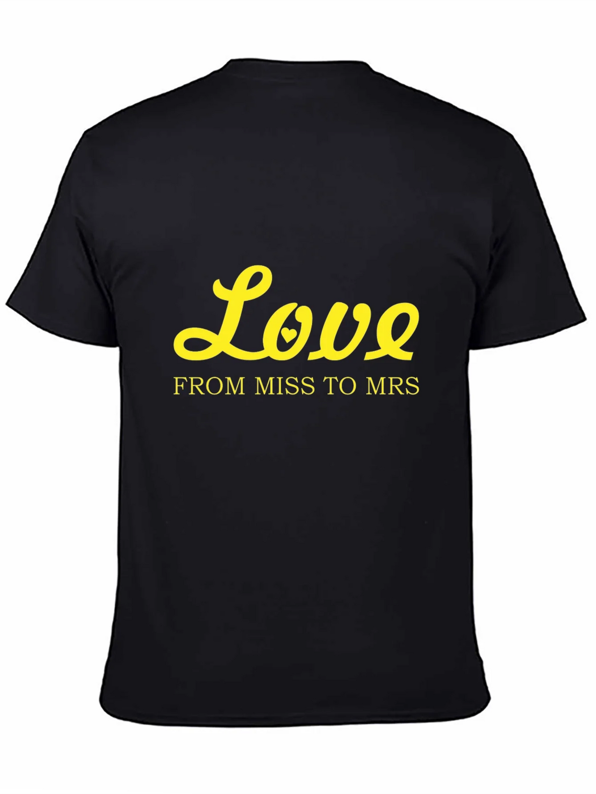 Love From Miss to Mrs Black T-Shirt product image 4