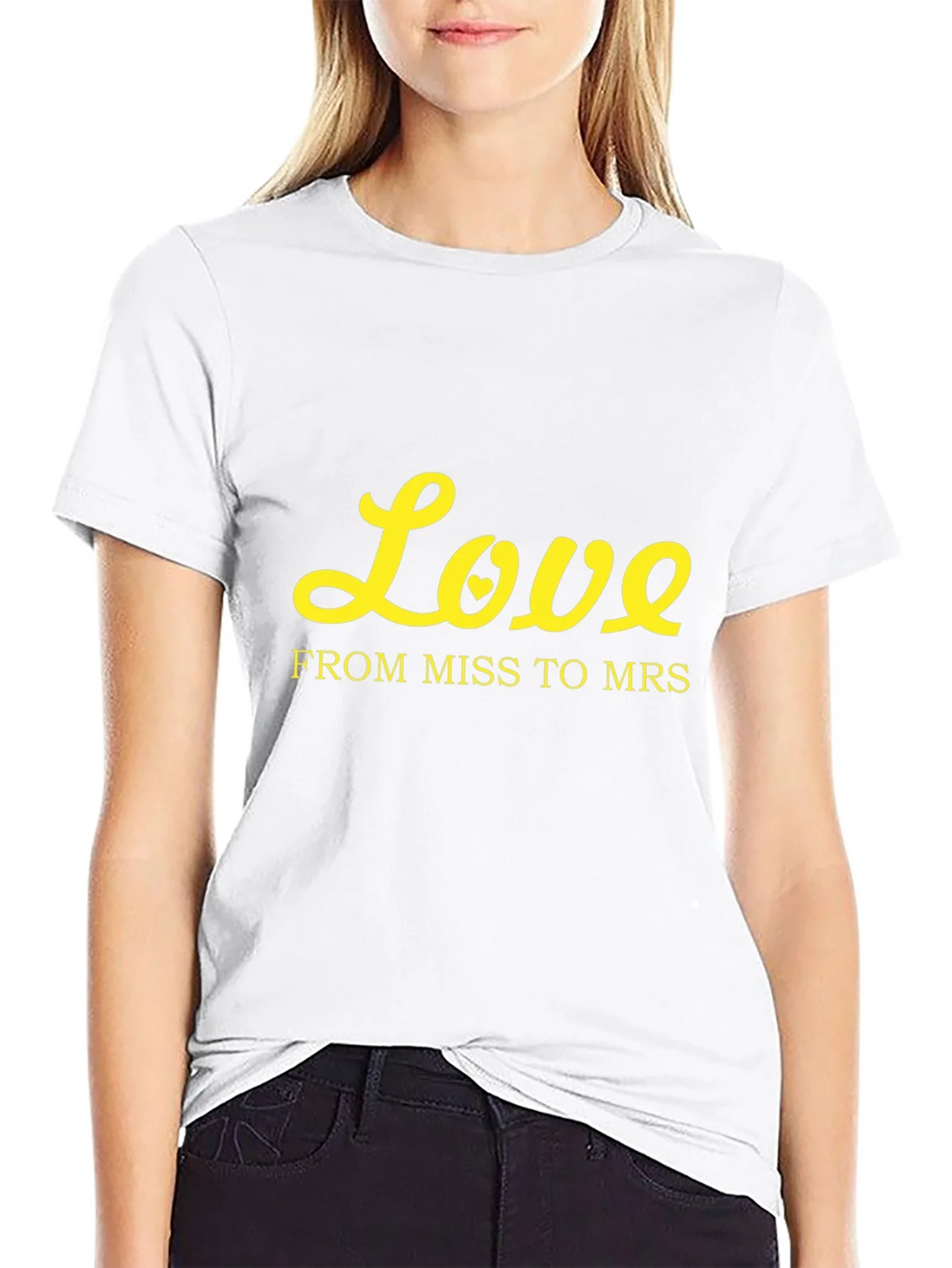 Love From Miss to Mrs Black T-Shirt product image 8