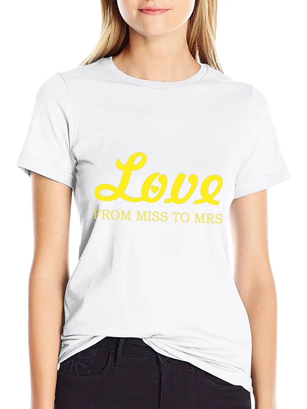 Love From Miss to Mrs Black T-Shirt product image 8