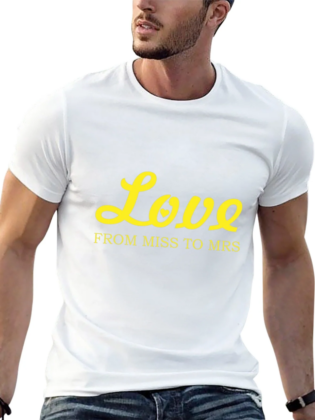 Love From Miss to Mrs Black T-Shirt product image 12