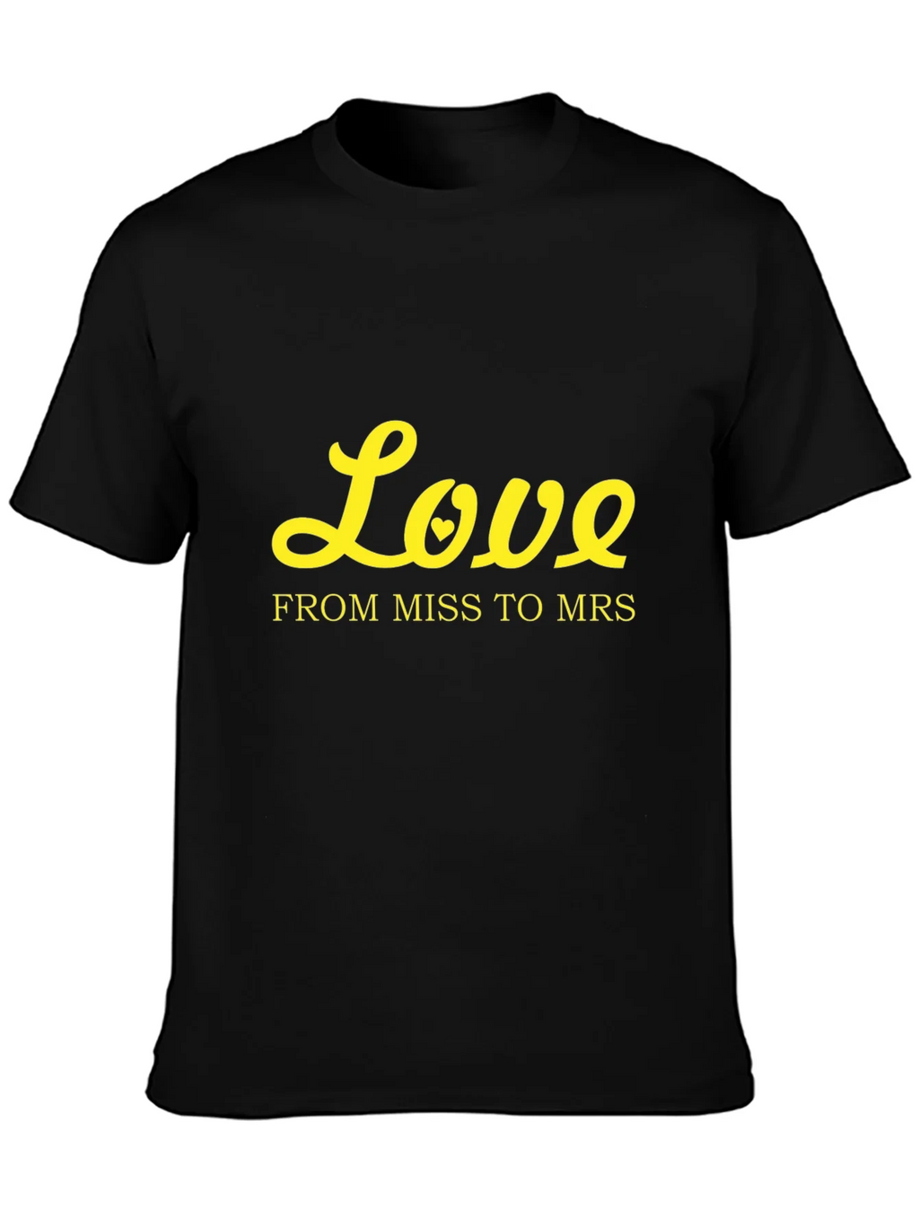 Love From Miss to Mrs Black T-Shirt product image 3