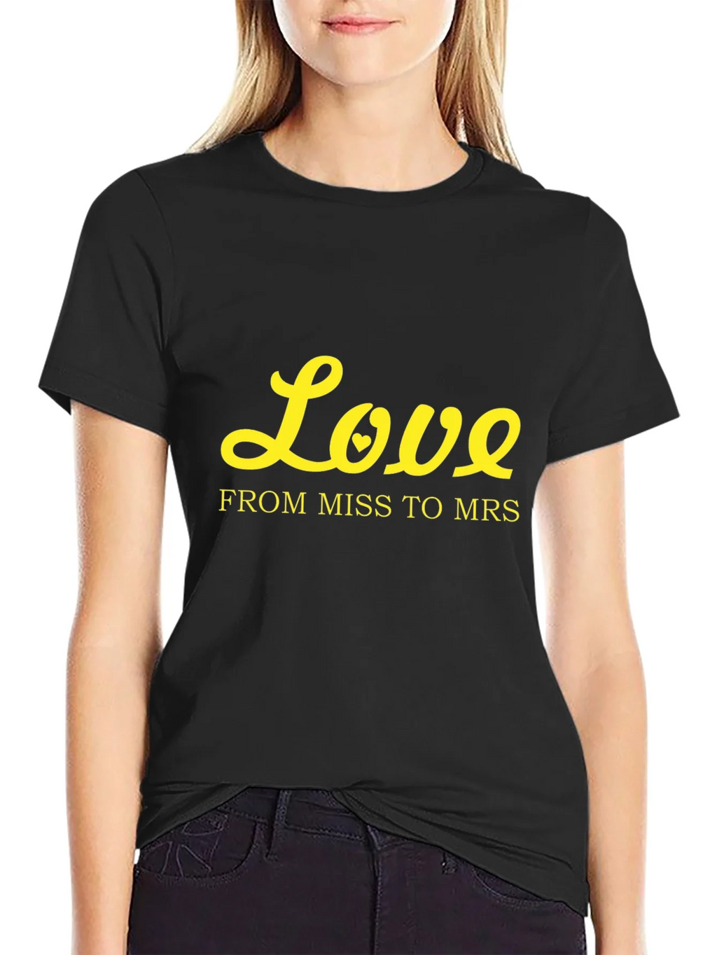 Love From Miss to Mrs Black T-Shirt product image 2