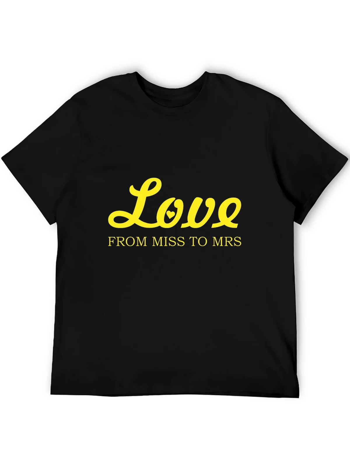 Love From Miss to Mrs Black T-Shirt product image 5