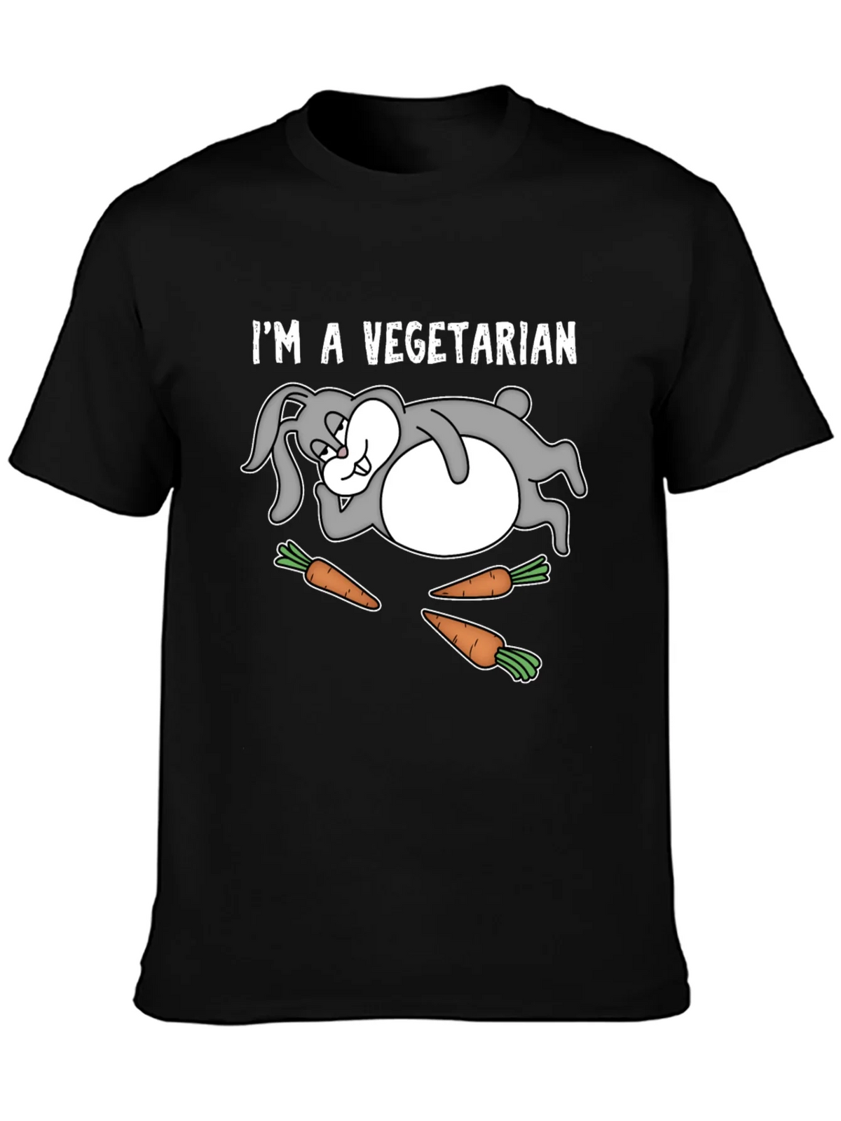 Vegetarian Rabbit T-Shirt Funny Graphic Tee product image 3