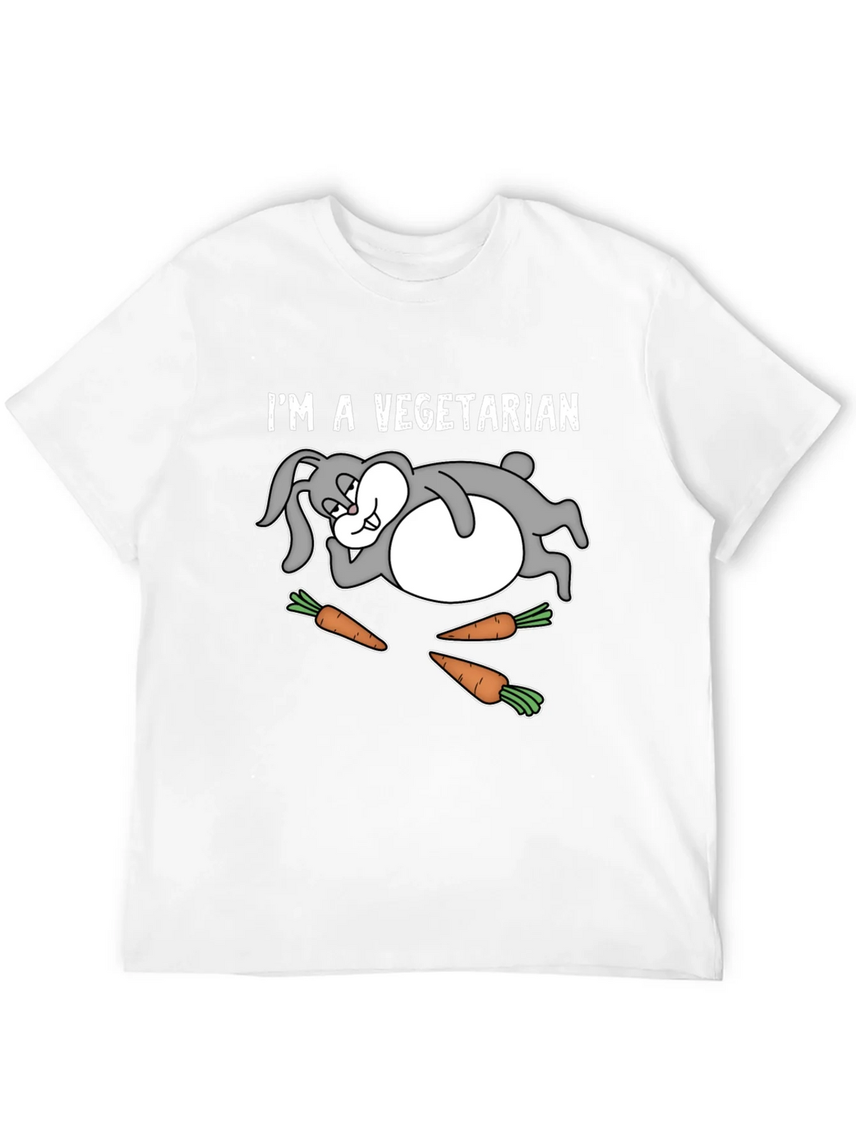 Vegetarian Rabbit T-Shirt Funny Graphic Tee product image 11