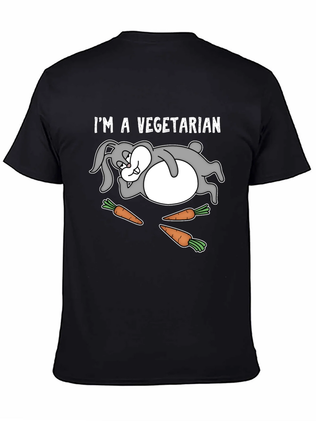 Vegetarian Rabbit T-Shirt Funny Graphic Tee product image 4
