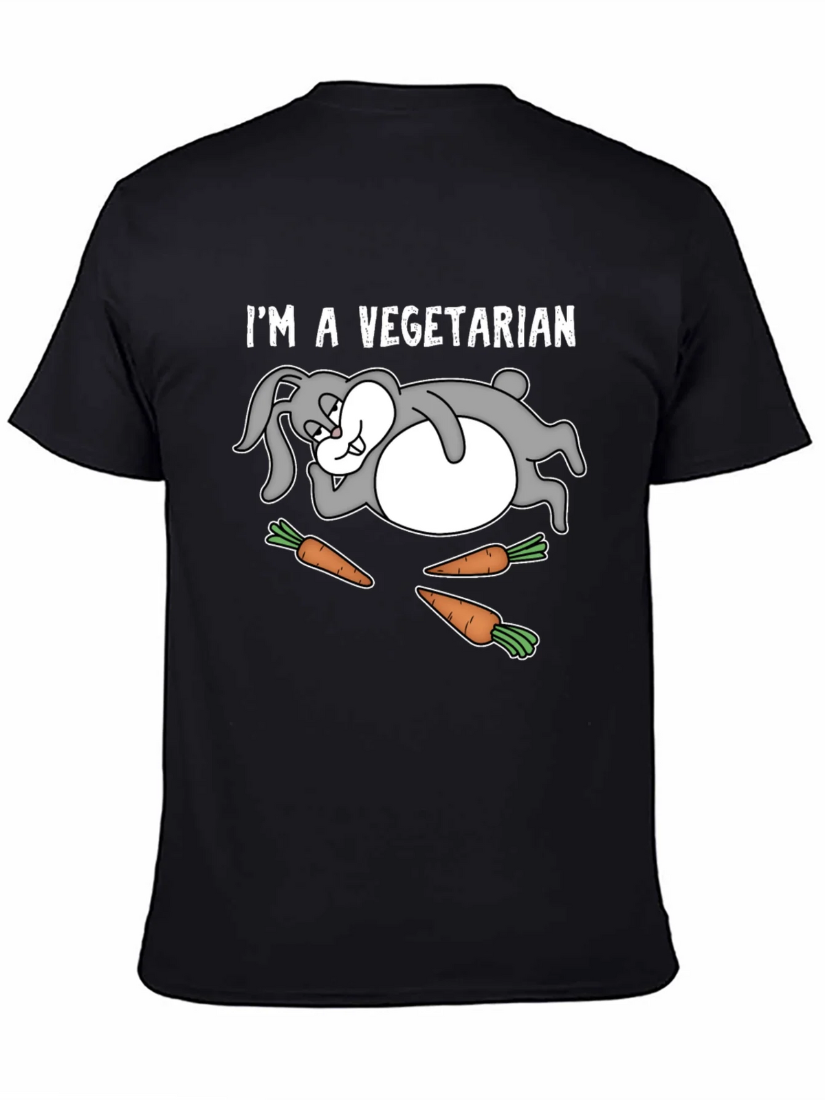 Vegetarian Rabbit T-Shirt Funny Graphic Tee product image 4