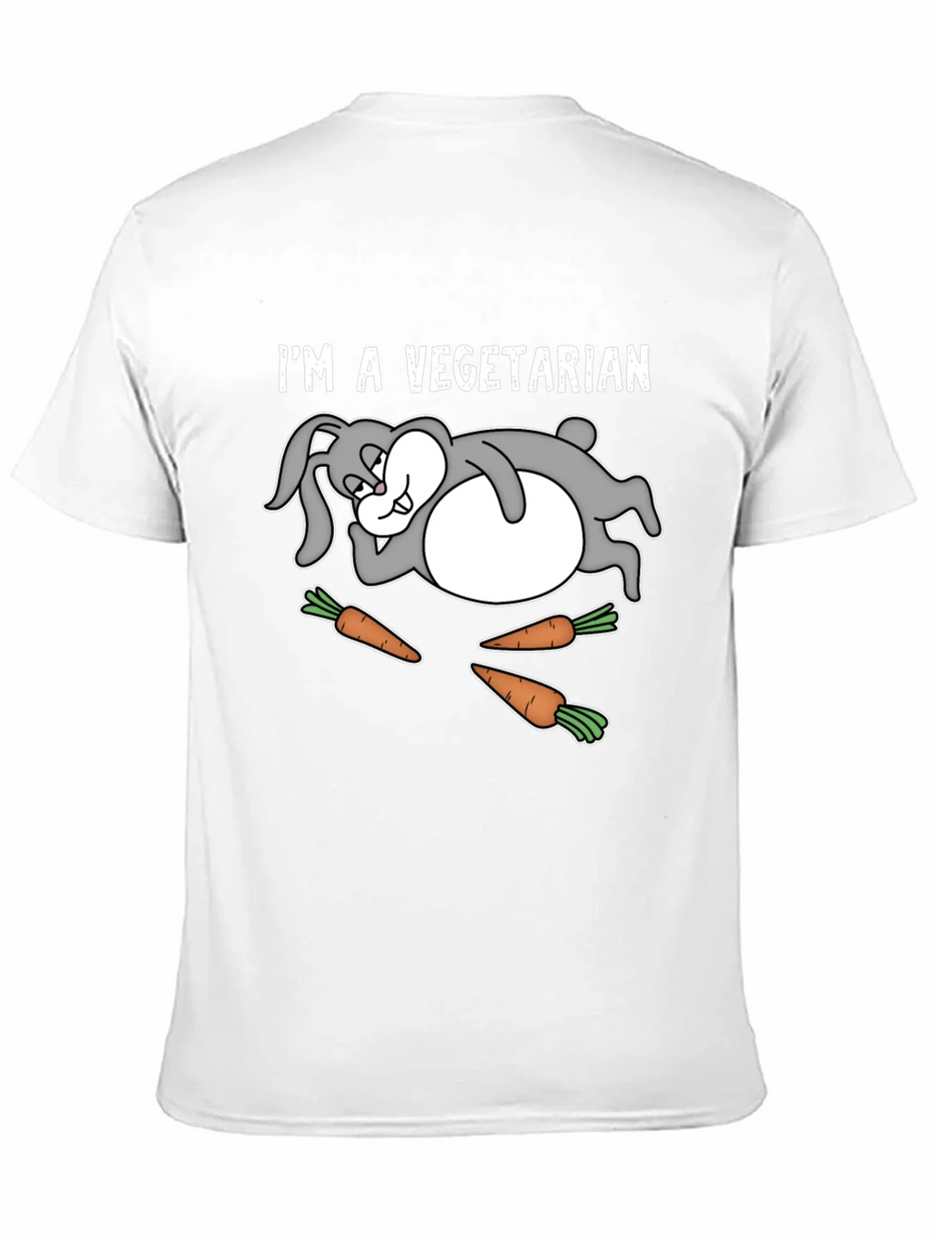 Vegetarian Rabbit T-Shirt Funny Graphic Tee product image 10