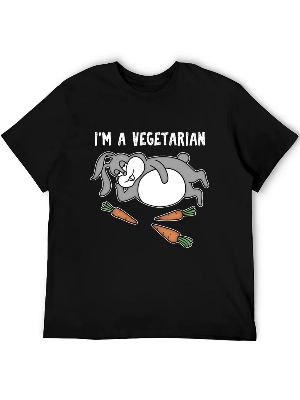Vegetarian Rabbit T-Shirt Funny Graphic Tee product image 5