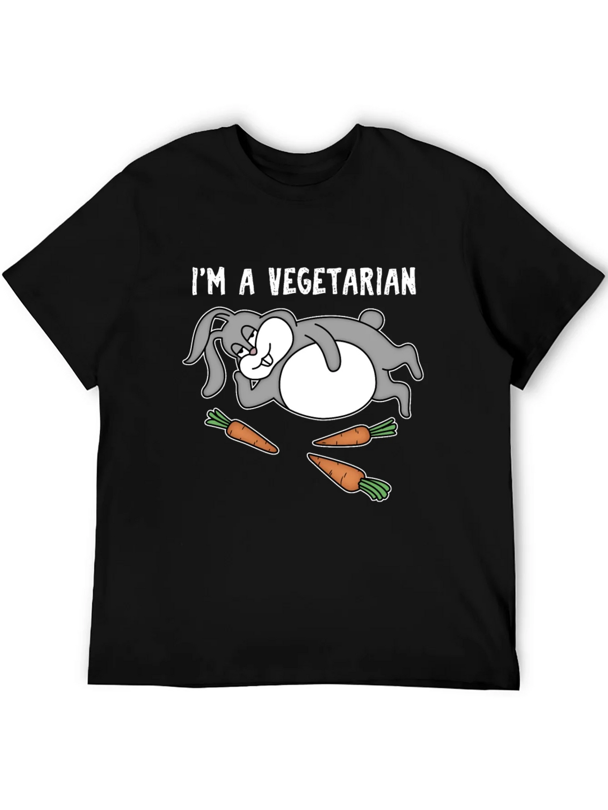 Vegetarian Rabbit T-Shirt Funny Graphic Tee product image 5
