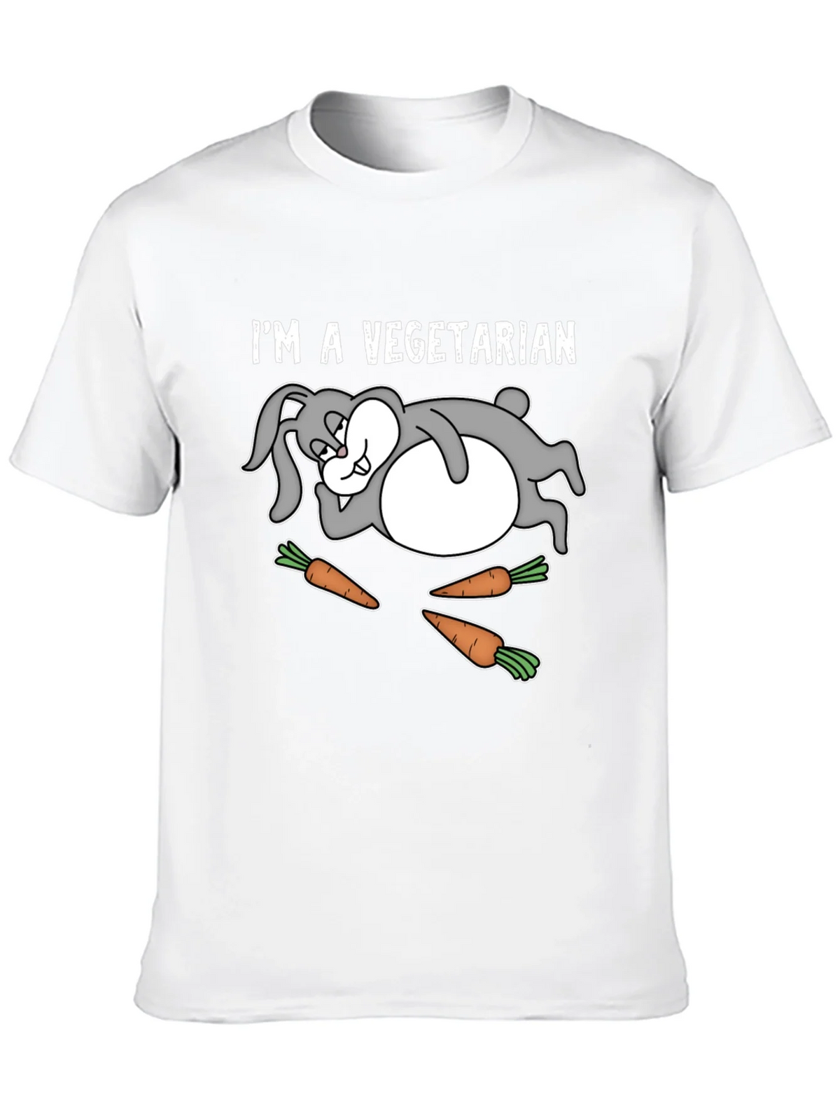Vegetarian Rabbit T-Shirt Funny Graphic Tee product image 9