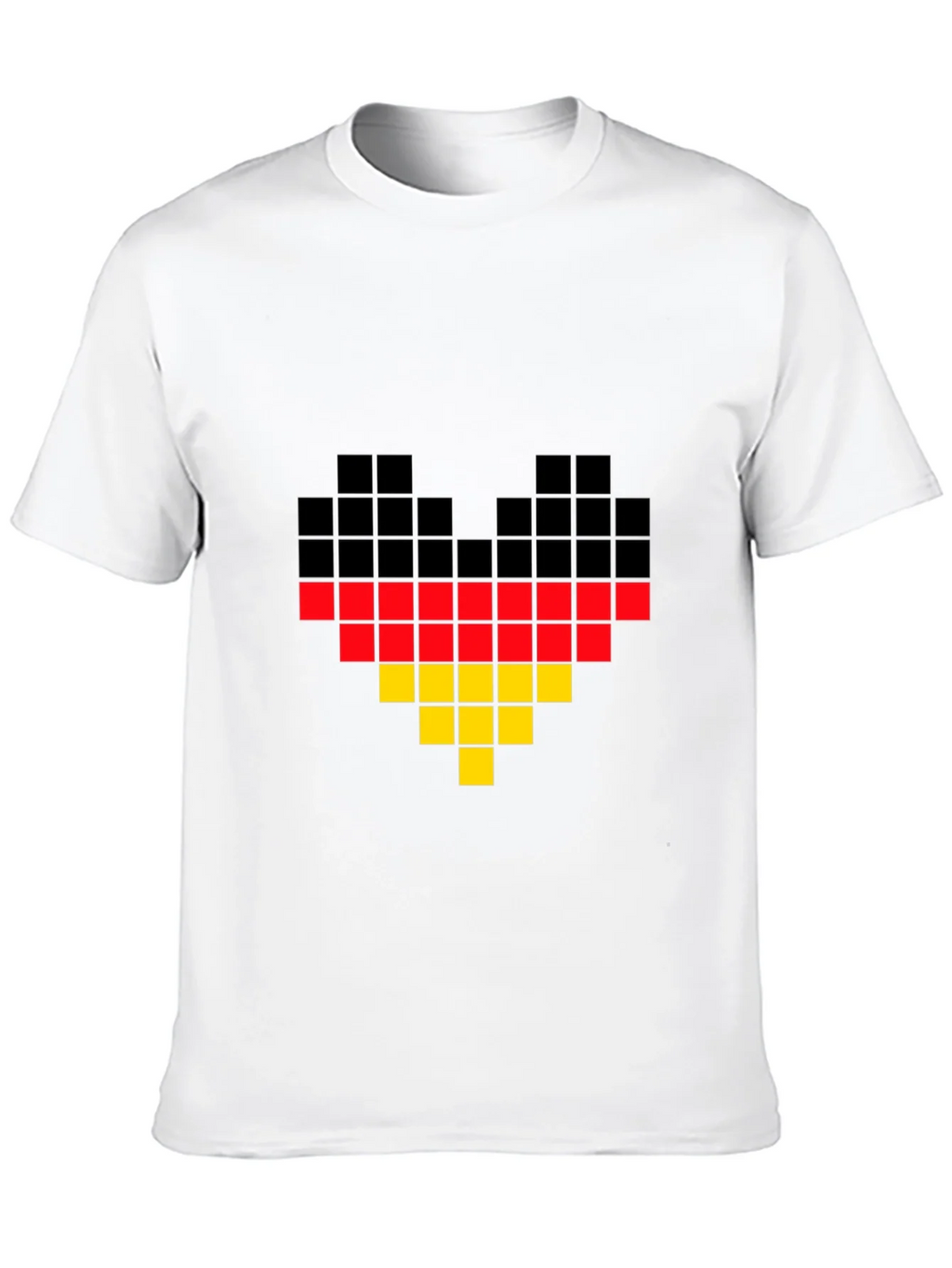 Pixel Germany Flag Heart T-Shirt - Black product image 9