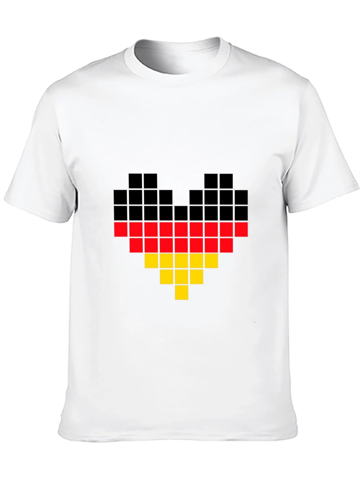Pixel Germany Flag Heart T-Shirt - Black product image 9
