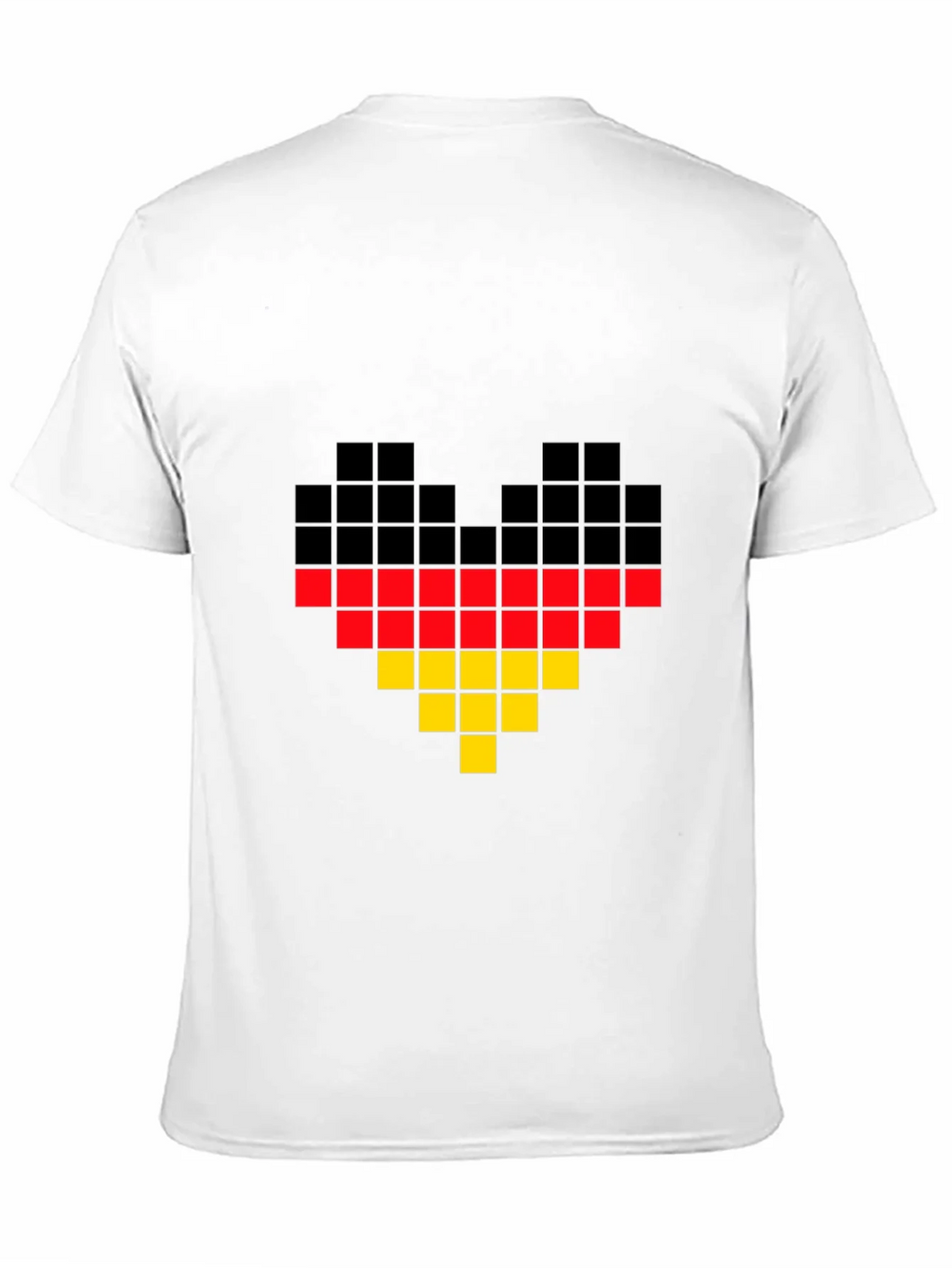 Pixel Germany Flag Heart T-Shirt - Black product image 10