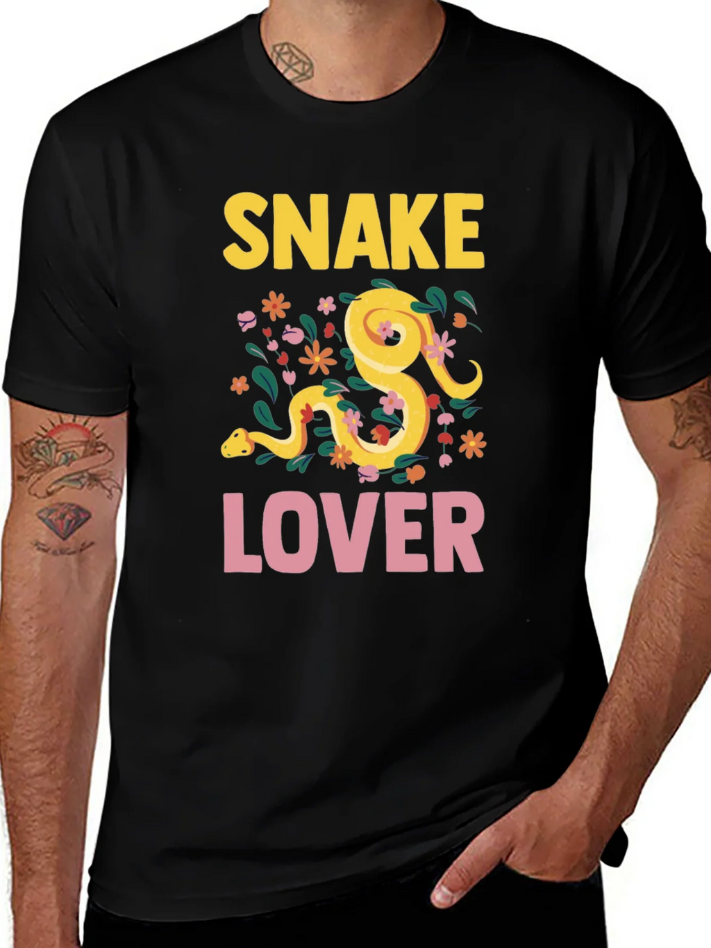 Snake Lover Graphic T-Shirt - Novelty Tee product image 1
