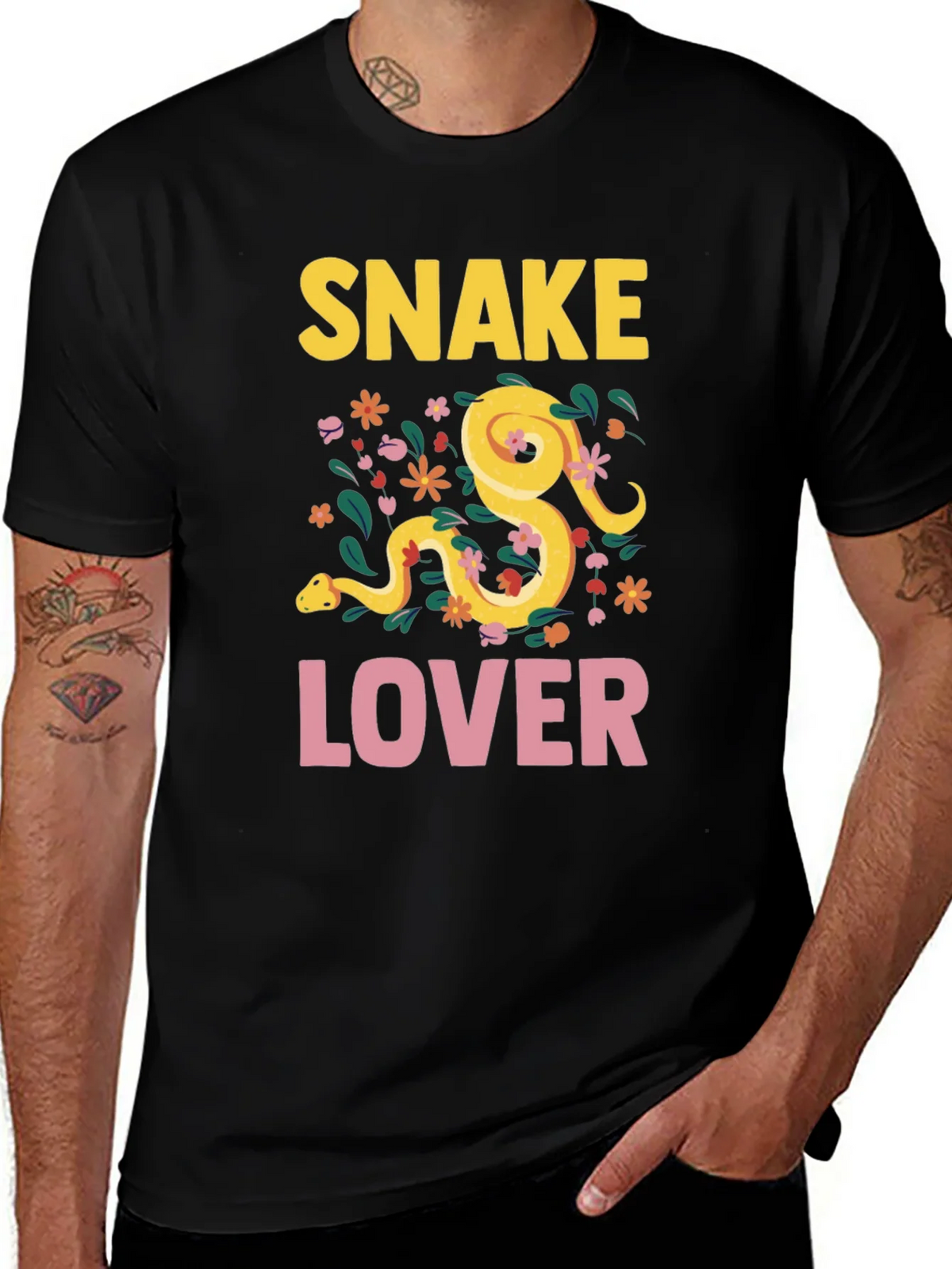 Snake Lover Graphic T-Shirt - Novelty Tee product image 1