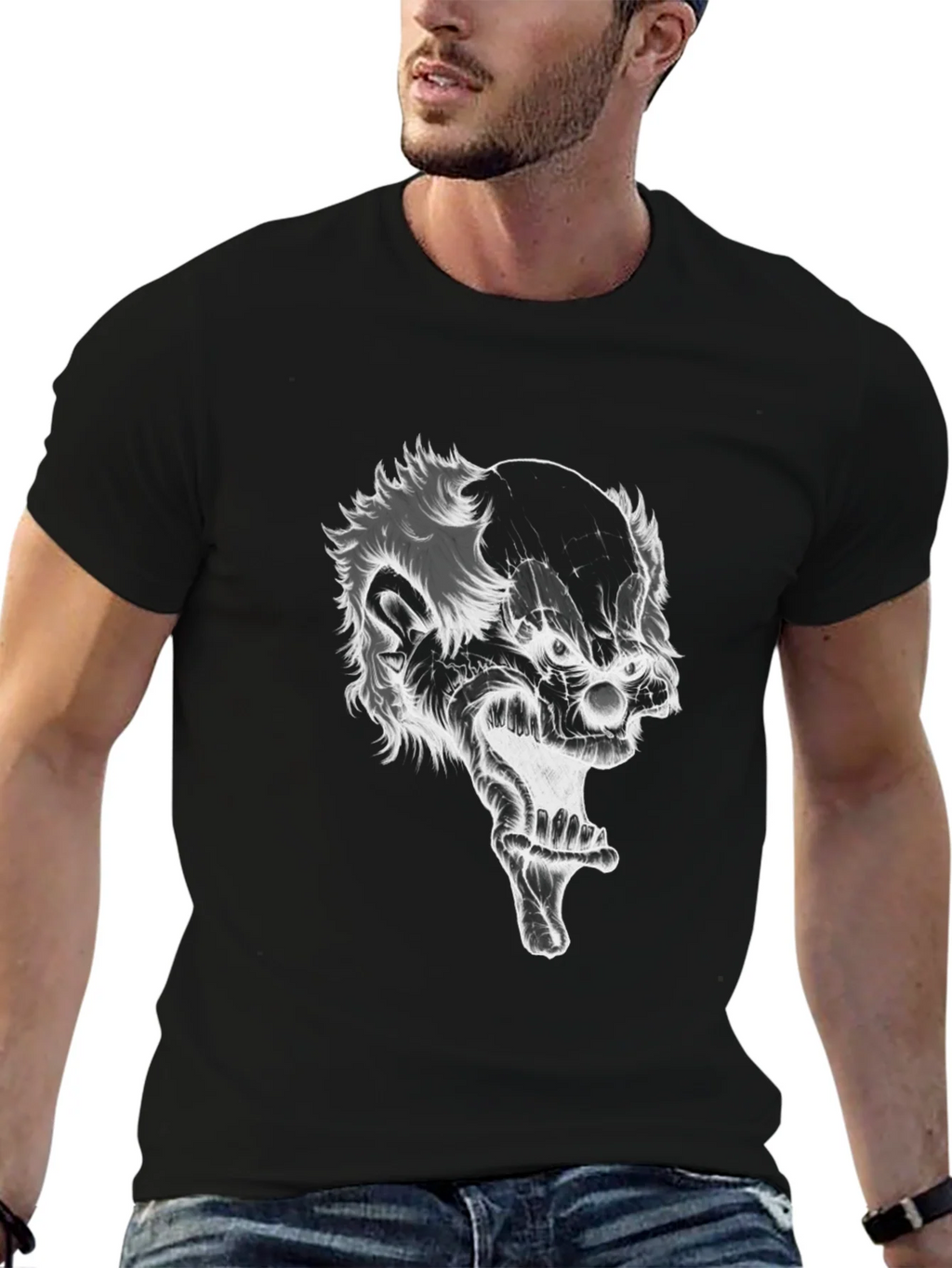 Creepy Clown Graphic Tee - Black Cotton T-Shirt product image 6