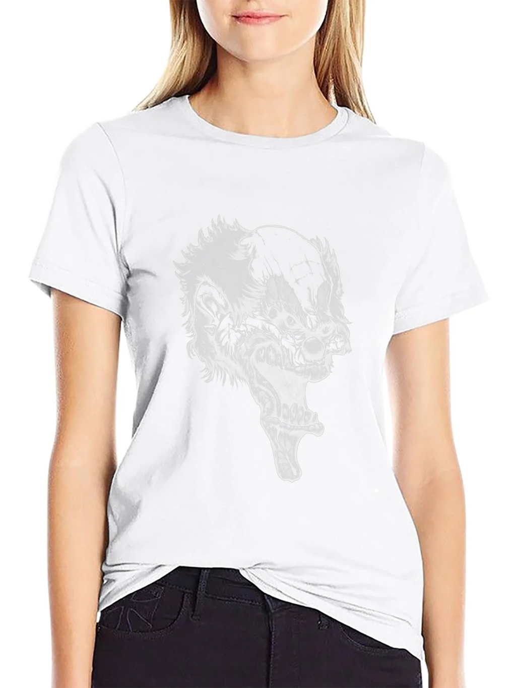 Creepy Clown Graphic Tee - Black Cotton T-Shirt product image 8
