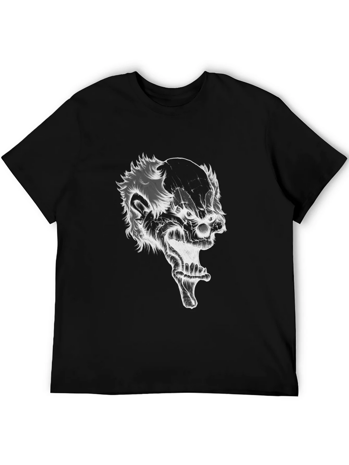 Creepy Clown Graphic Tee - Black Cotton T-Shirt product image 5