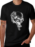 Creepy Clown Graphic Tee - Black Cotton T-Shirt product image 1