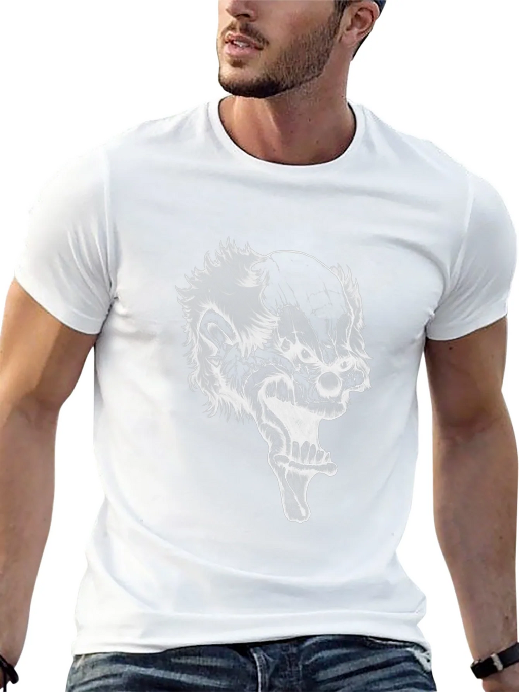 Creepy Clown Graphic Tee - Black Cotton T-Shirt product image 12