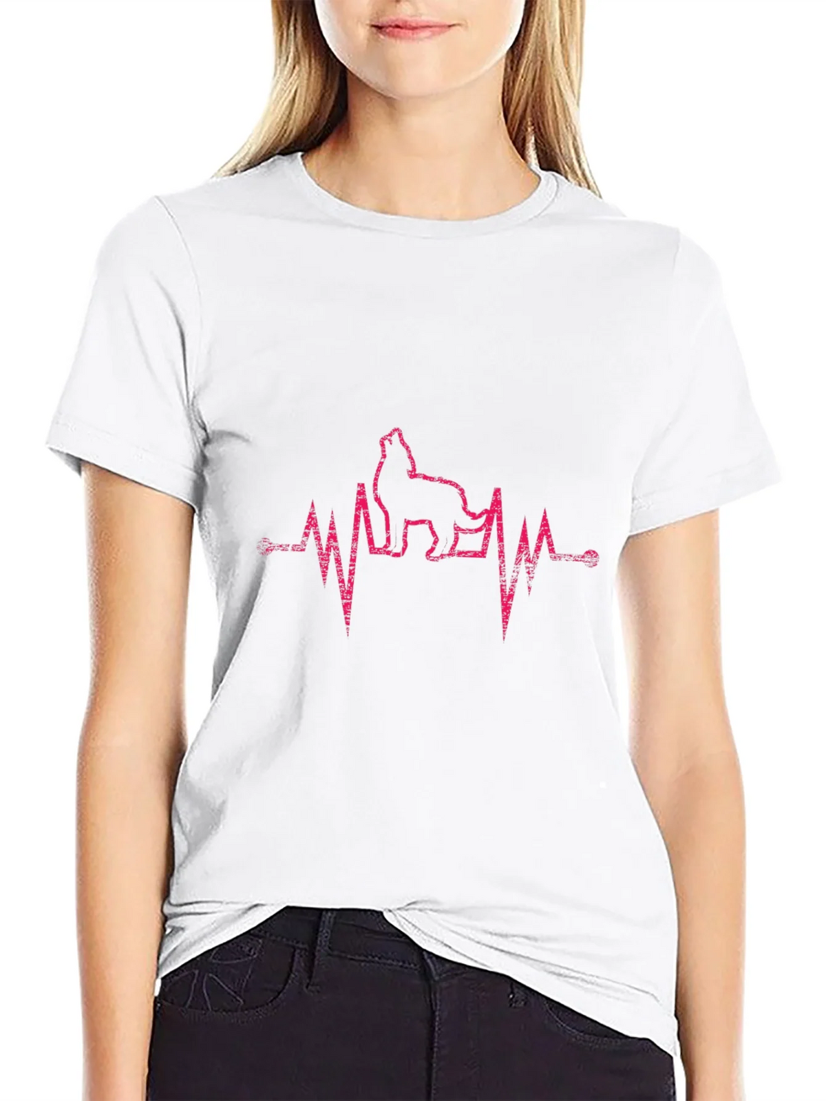 Wolf Heartbeat Graphic T-Shirt product image 8