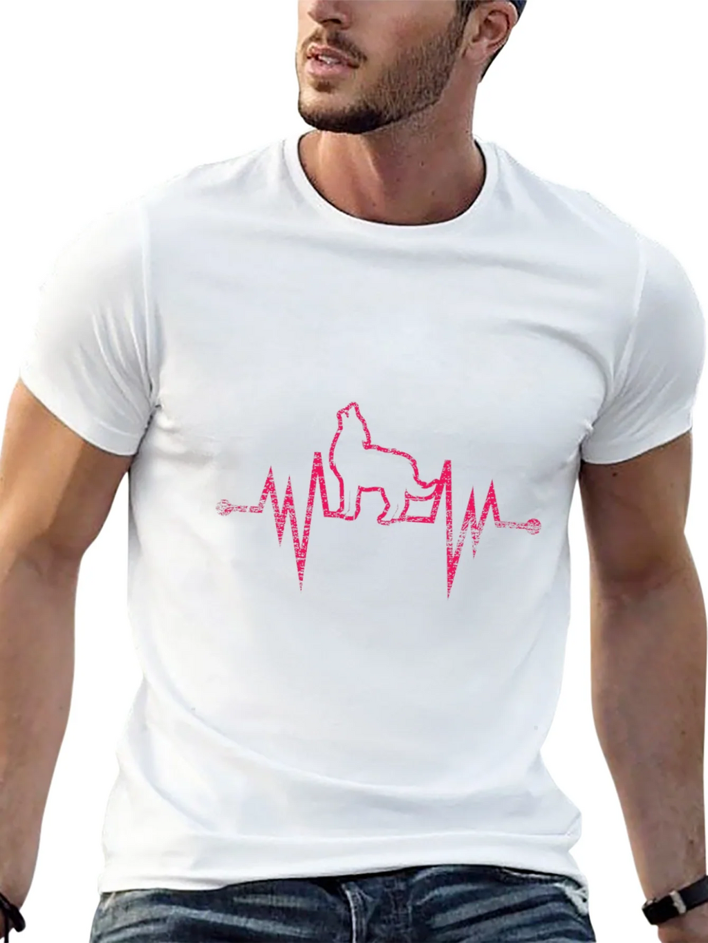 Wolf Heartbeat Graphic T-Shirt product image 12