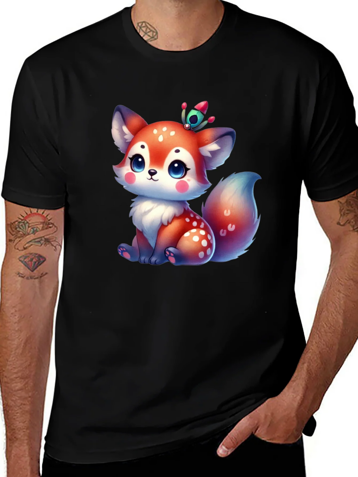 Cute Fox Graphic Tee - Whimsical Design product image 1