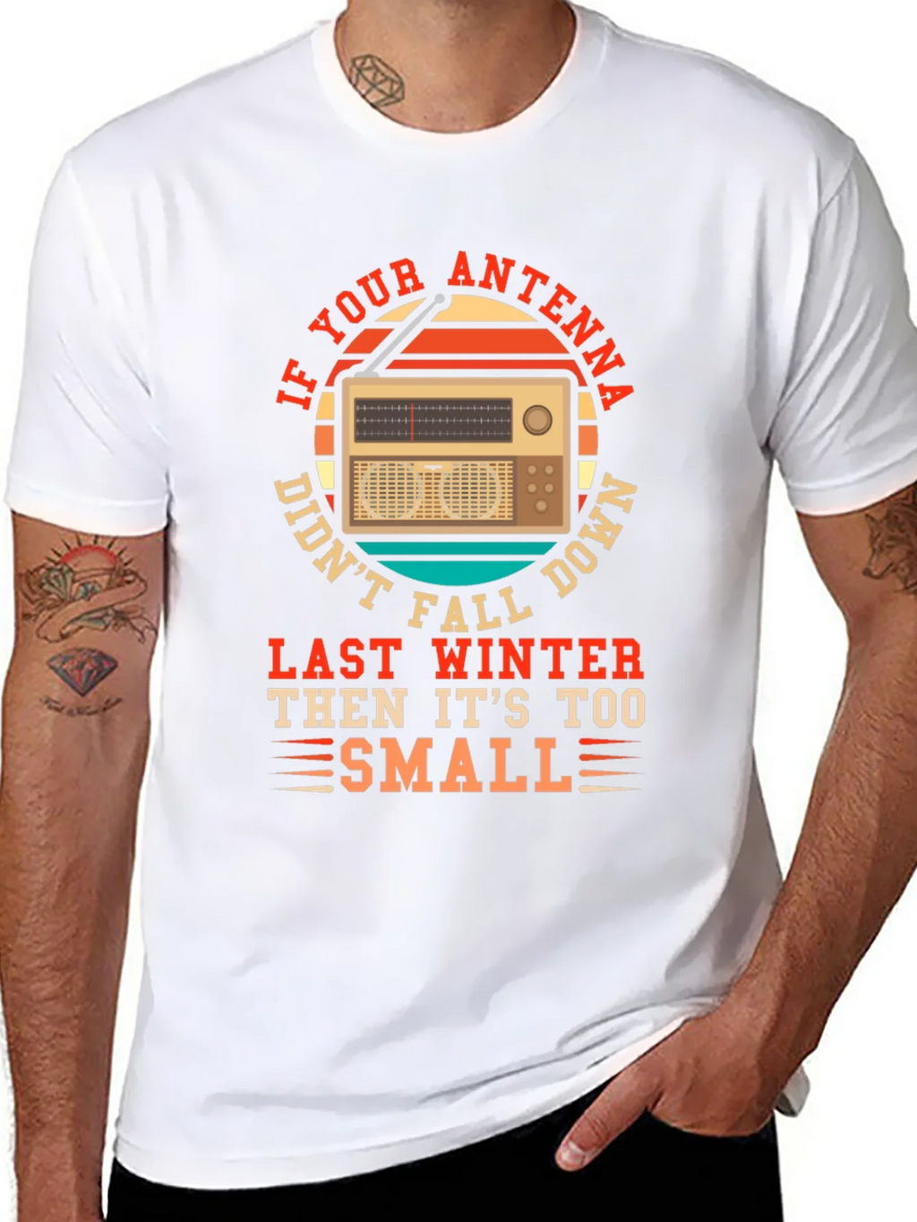 Antenna Radio Humor Tee - If Your Didnt Fall... product image 3