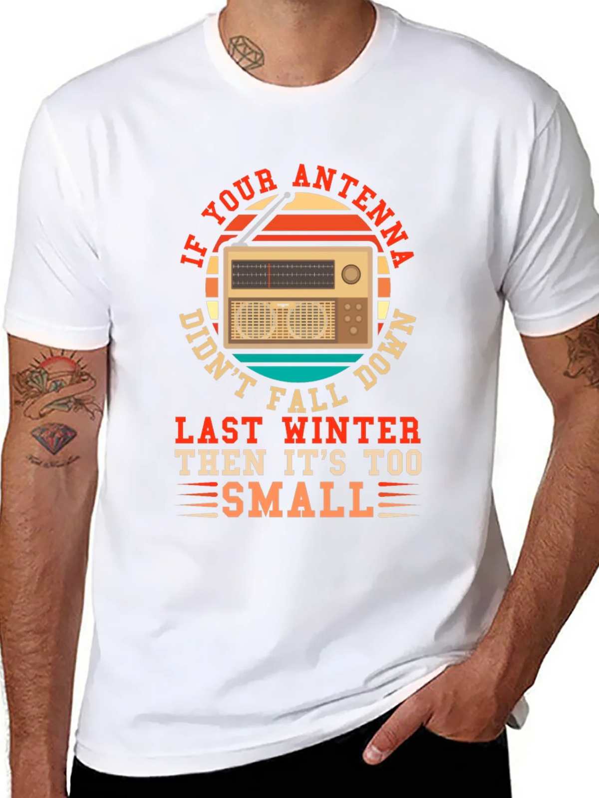Antenna Radio Humor Tee - If Your Didnt Fall... product image 3